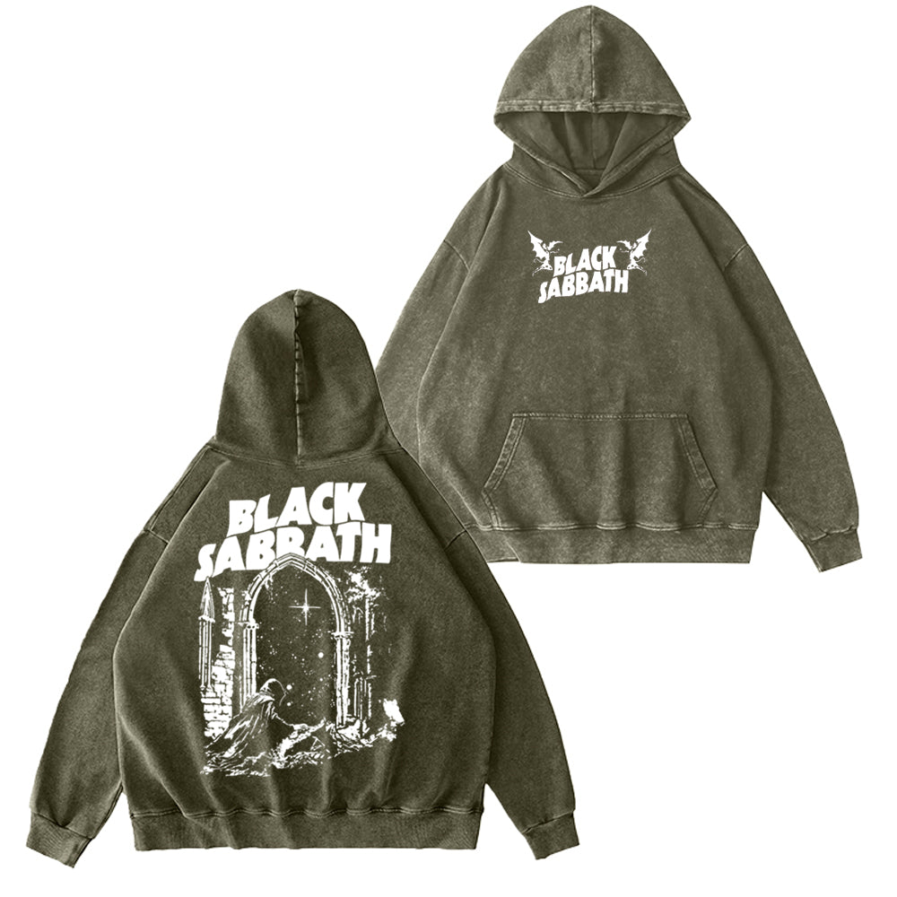 Black Sabbath Into The Void Unisex Washed Hoodie