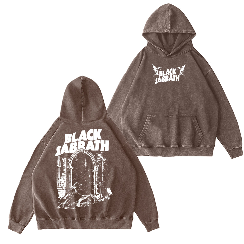 Black Sabbath Into The Void Unisex Washed Hoodie