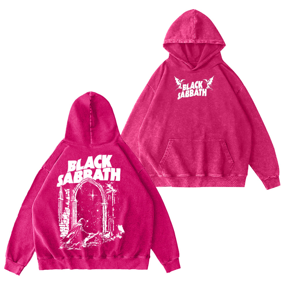 Black Sabbath Into The Void Unisex Washed Hoodie