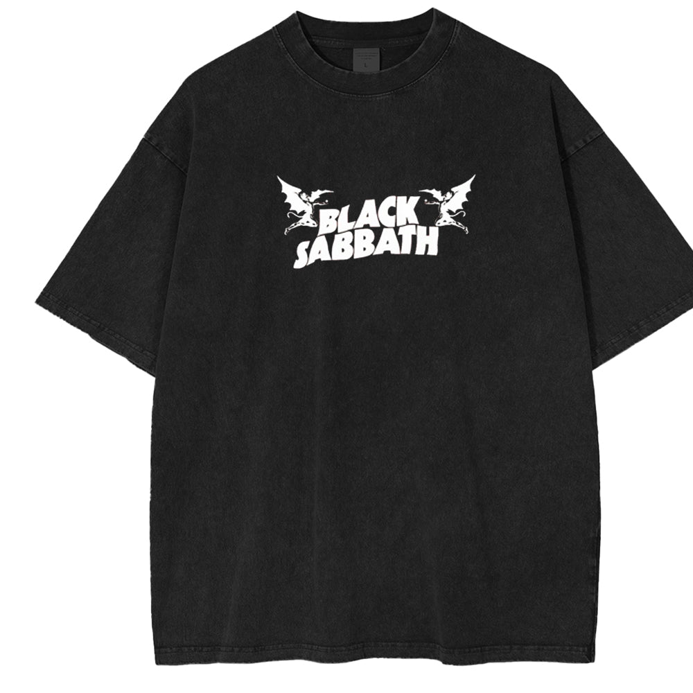 Baju atasan tengkorak terlaris BLACK SABBATH Washed Unisex T-Shirt